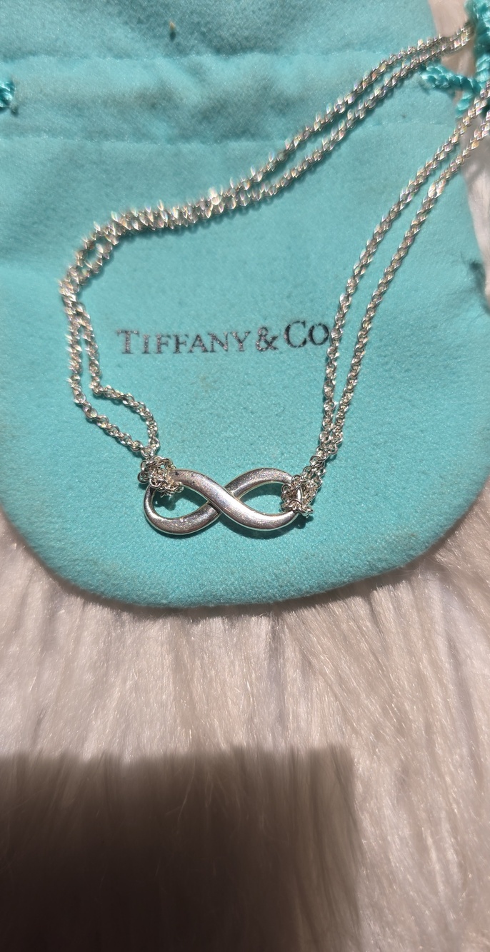 Tiffany & Co. Infinity Pendant Necklace Sterling Silver 925